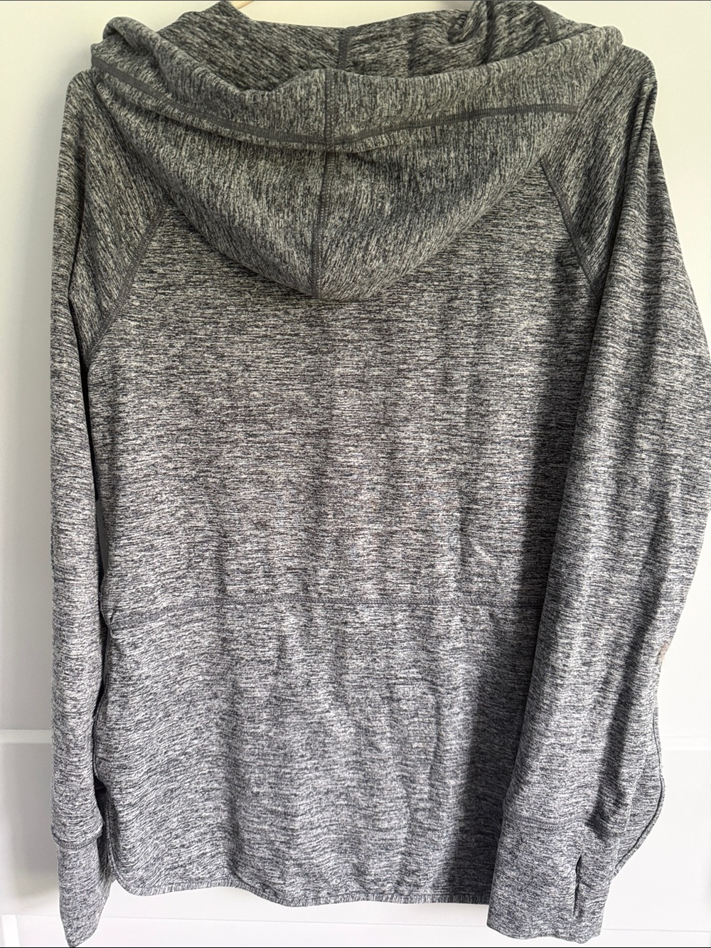 Tangerine Heathered Gray Full-Zip Hooded Utility Jacket - Picture 4 of 4
